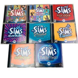 The Sims 1 PC Game - Complete Collector's Lot with 7 Expansion Packs 8 Total